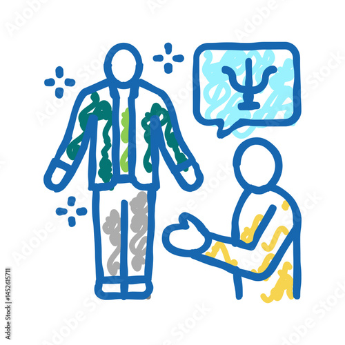 coach life career icon doodle illustration