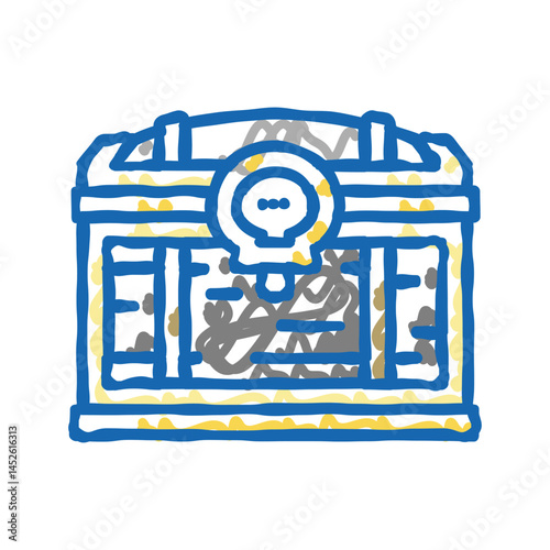 cursed chest icon doodle illustration