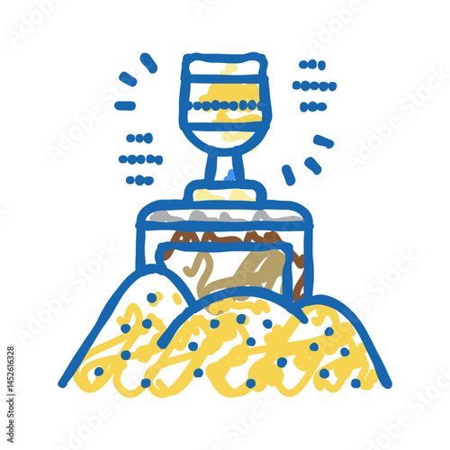relics treasure icon doodle illustration