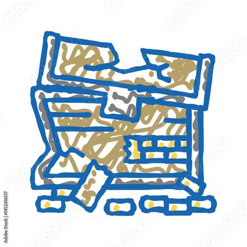 folded chest icon doodle illustration