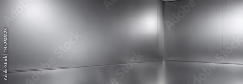 Sleek silver metallic backdrop, reflective, seamless  ,  bright,  metallic,  industrial design
