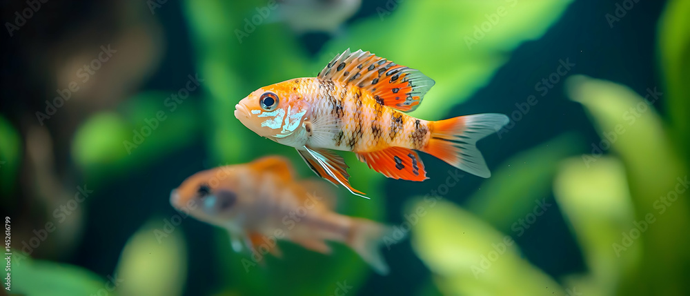 Fototapeta premium Colorful Fish In Aquarium
