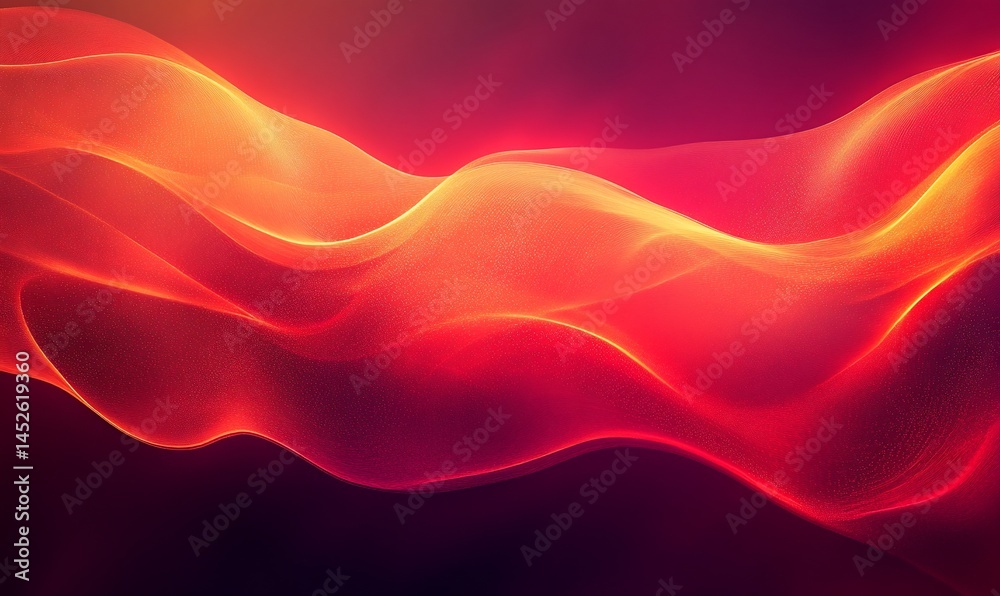 Fototapeta premium Fiery Waves of Light and Shadow