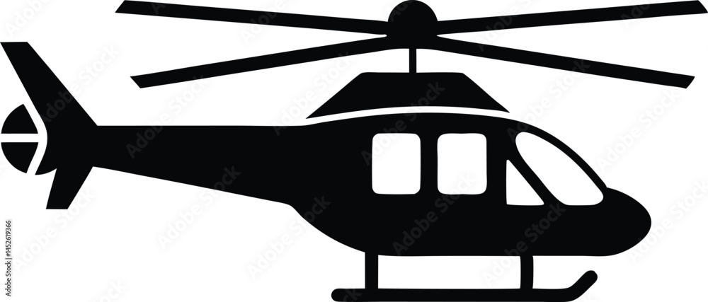 helicopter silhouette vector, copter icon vector illustration helicopter silhouette vector, copter icon vector illustration