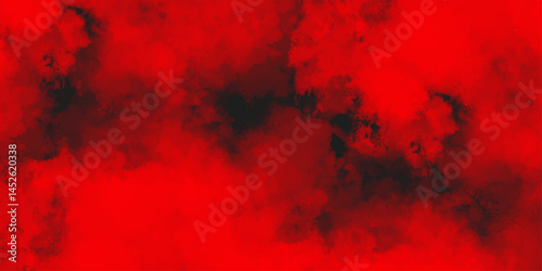 Abstract marron watercolor background texture. Red powder splatted background, Freeze motion of color powder. Edges with Realistic rusty grunge textured Watercolor.