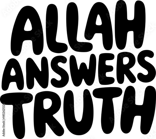 Allah Answers Truth Poster Design