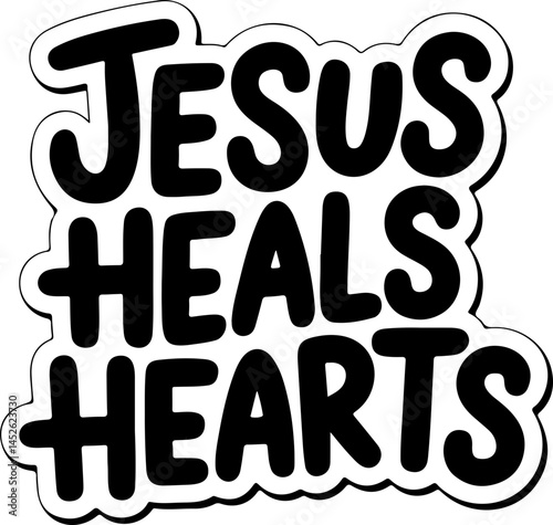 Jesus Heals Broken Hearts Graphic
