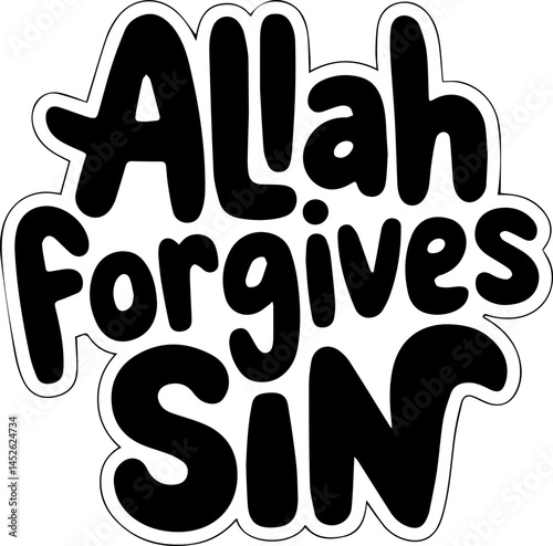 Allah Forgives Sin Bold Design