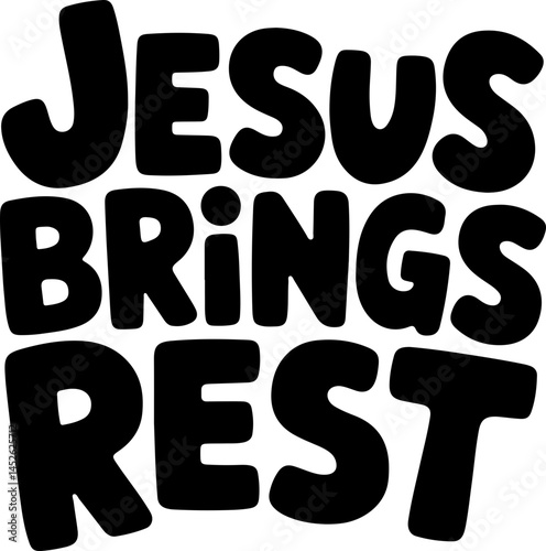 Jesus Brings Rest Christian Quote