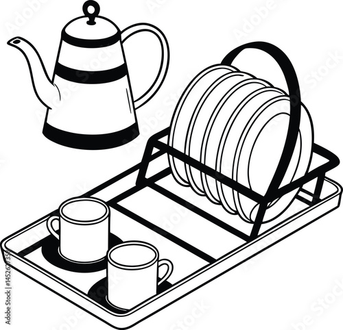 set of cups and saucers