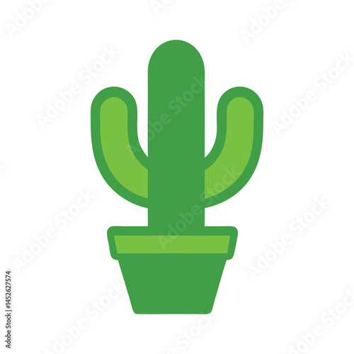 Cute Potted Cactus Plant Illustration