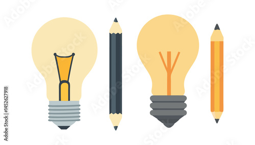 Bright Ideas, Light Bulbs and Pencils for Creativity