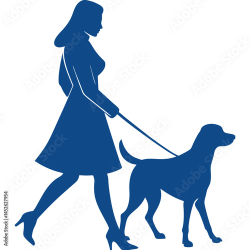 woman with dog