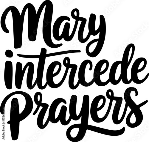 Mary Intercede Prayers Graphic Design