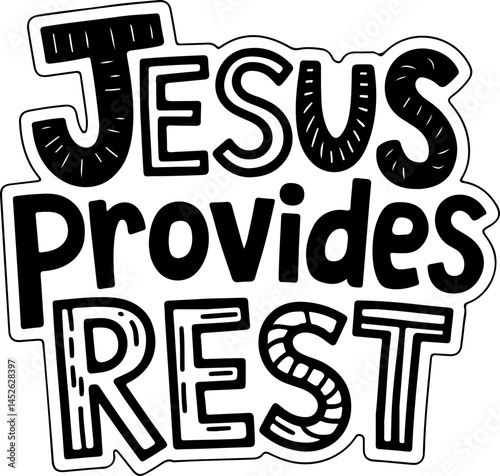 Jesus Provides Rest Christian Quote