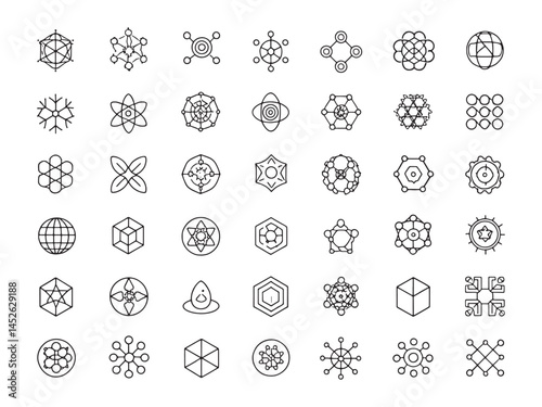 Quantum Nexus Icon Bridging Realms of Possibility.eps