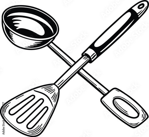 set of kitchen utensils