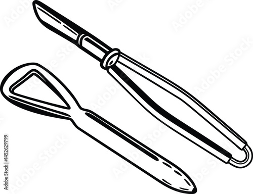 vector illustration of a kitchen knife