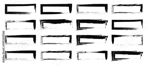 Backgrounds and brush strokes. Paint brush stroke, ink splatter and artistic design elements. Ink splashes. Rough smears and stains. High quality manually traced. Drops blots isolated. Vector isolated