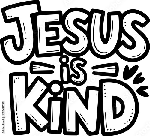 Jesus Is Kind Bold Letters Art