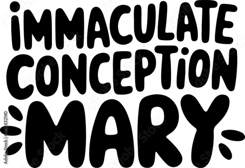Immaculate Conception Mary Graphic Design