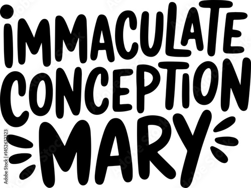 Immaculate Conception Mary Graphic Design