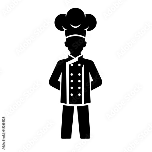 Chef with Spatula Silhouette for Cooking and Culinary Design