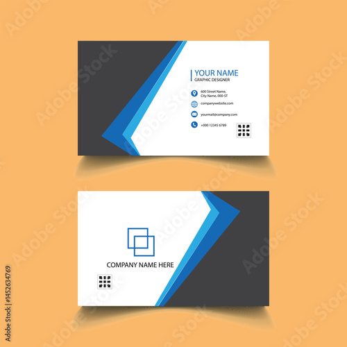 Business card design template, Clean professional business card template, visiting card, business card template.