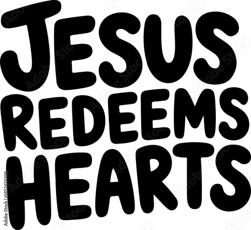 Jesus Redeems Hearts Christian Art