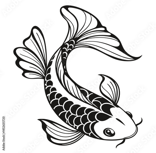 Graphic Fish with Spots Design