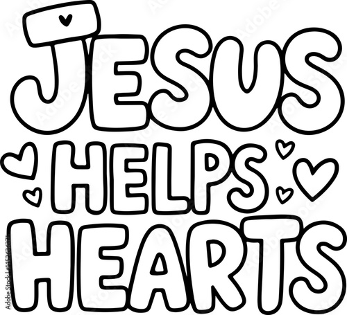 Jesus Helps Healing Hearts Graphic