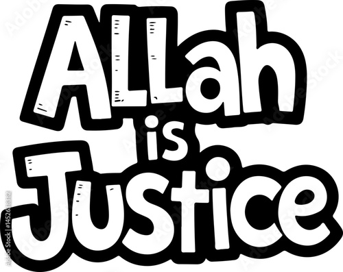 Allah Is Justice Islamic Design