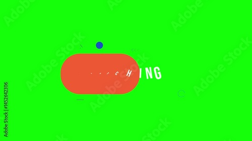 Thanks for Watching Icon, Thanks Button Animation on Green Screen Background

