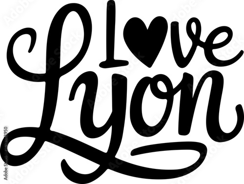 I Love Lyon City Design Graphic
