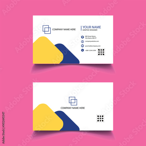Business card design template, Clean professional business card template, visiting card, business card template.