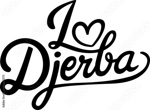 I Love Djerba Island Heart