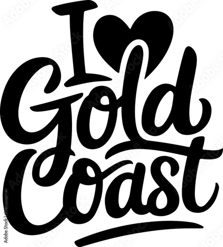 I Heart Gold Coast Typography