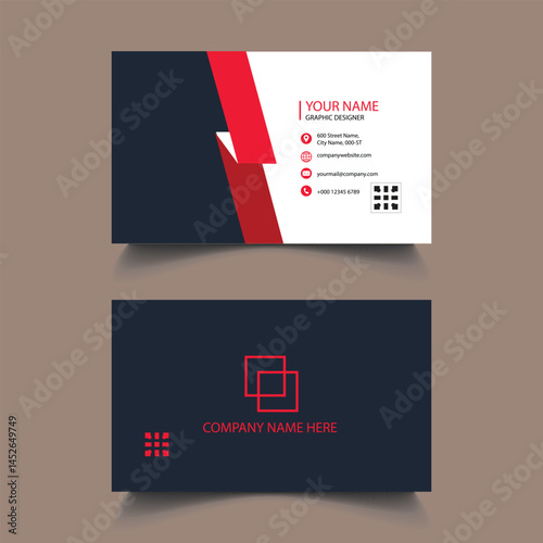 Business card design template, Clean professional business card template, visiting card, business card template.