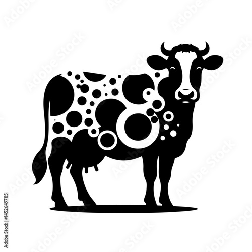 Cow Silhouette for Agriculture and Livestock Design