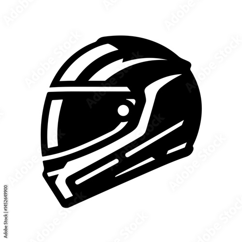 Motorcycle Helmet Silhouette for Safety and Riding Design