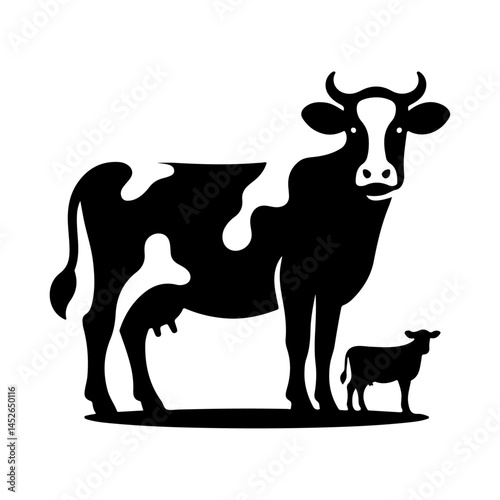 Cow Silhouette for Agriculture and Livestock Design