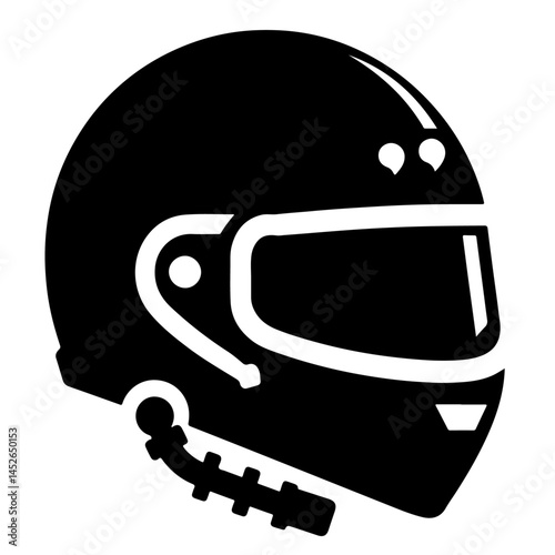 Motorcycle Helmet Silhouette for Safety and Riding Design