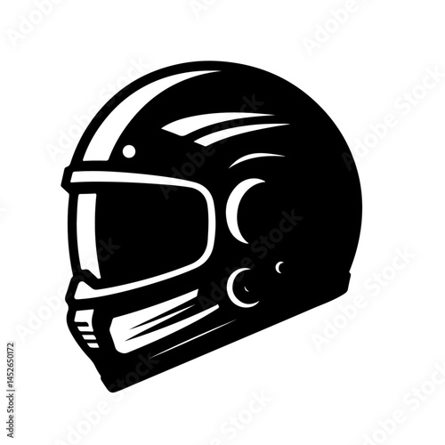 Motorcycle Helmet Silhouette for Safety and Riding Design