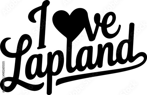 I Love Lapland Heart Graphic Design