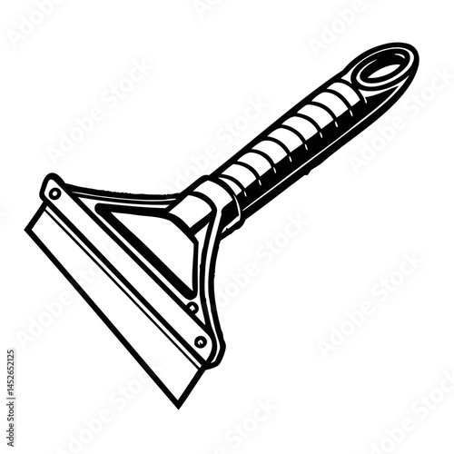 Get crystal clear windows with this squeegee cleaning tool for home car and professional window cleaning uses isolated on transparent background