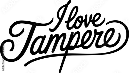 I Love Tampere City Design Art