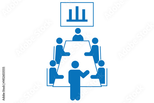 people sitting on meeting room icon . Meeting room, discussion, business conference, support group outline icon. meeting room icon.