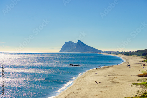 British Gibraltar rock on spanish coast.
