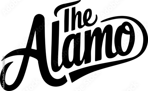 The Alamo Bold Text Logo Design