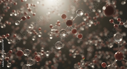 Wallpaper Mural Microscopic Visualization Exploring the Intricate World of Molecular Structures and Atomic Bonds in 3D Torontodigital.ca